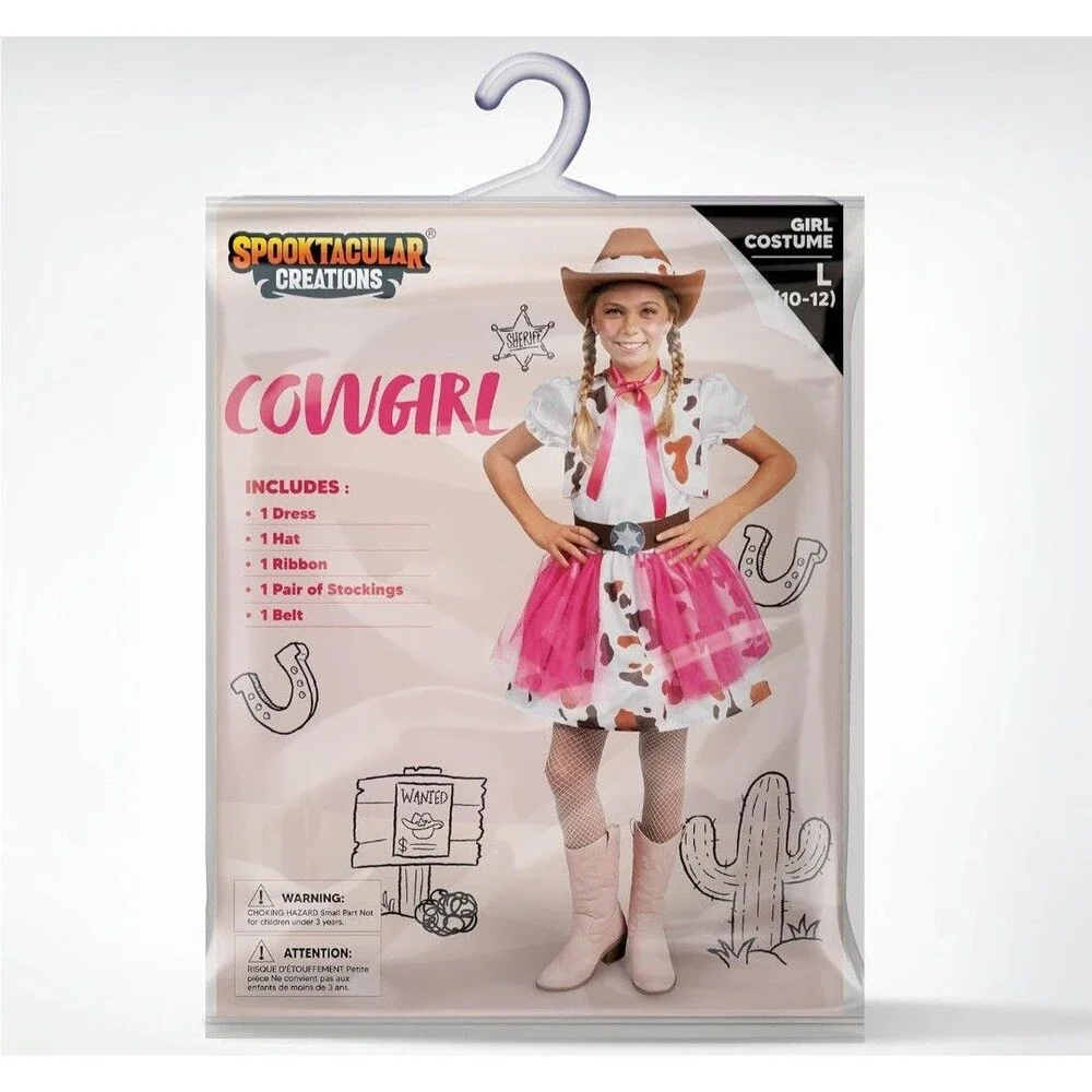 Cowgirl L 10 To 12 years New Spooktacular Creation Halloween Costume Girls